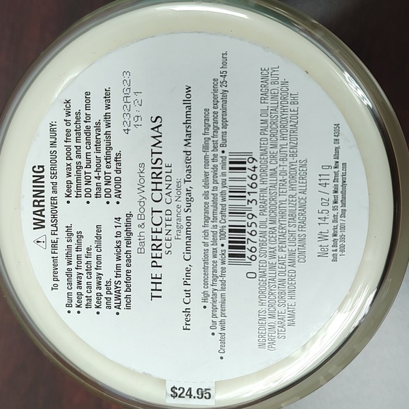 Bath & Body Works THE PERFECT CHRISTMAS & FRESH BALSAM 3 Wick Candle Bundle - Picture 8 of 9